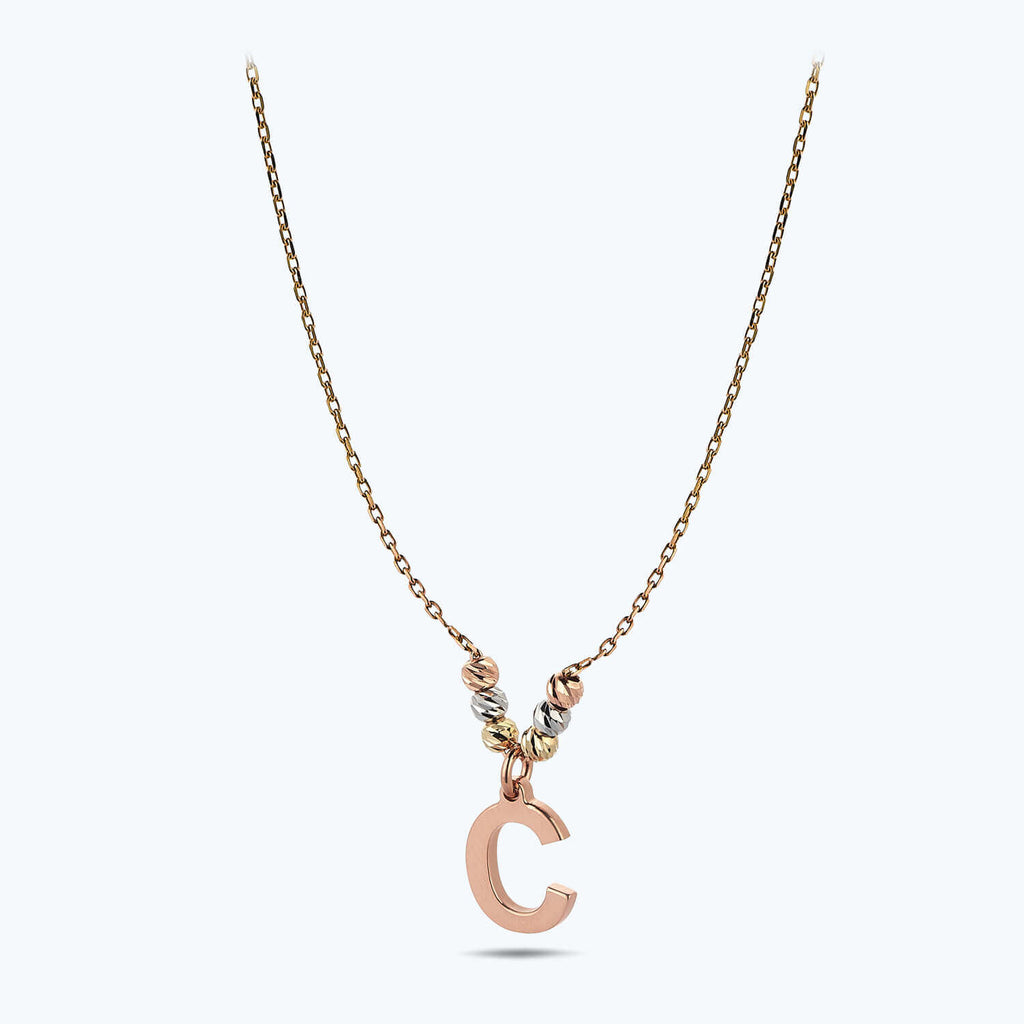 Letter C Gold Necklace