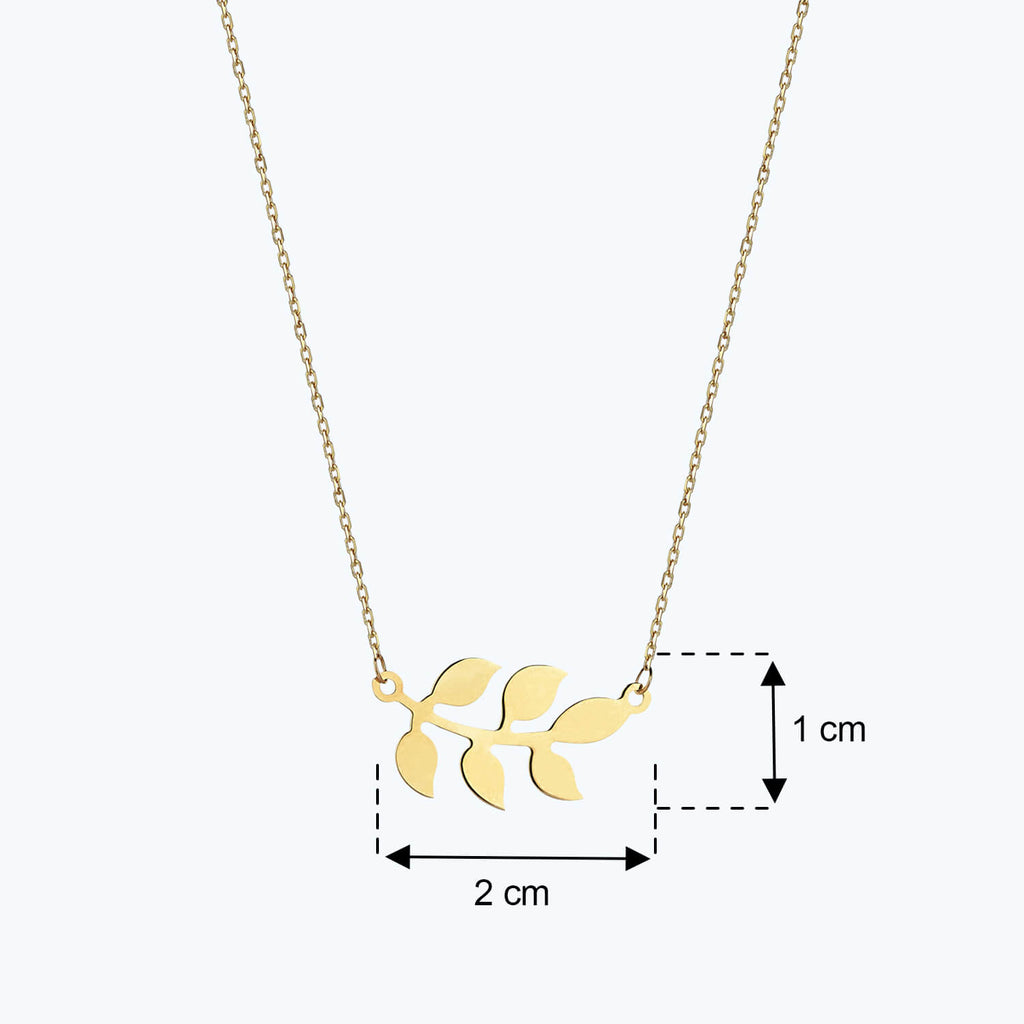 Wheat Ear Gold Necklace