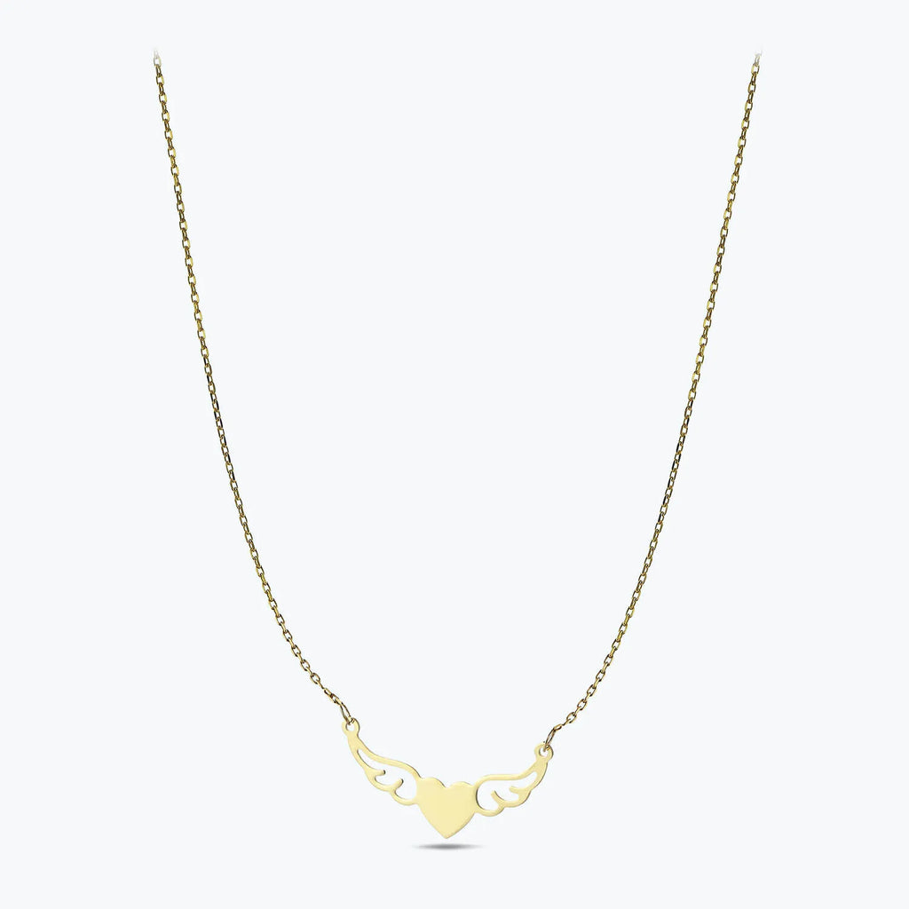 Winged Heart Gold Necklace