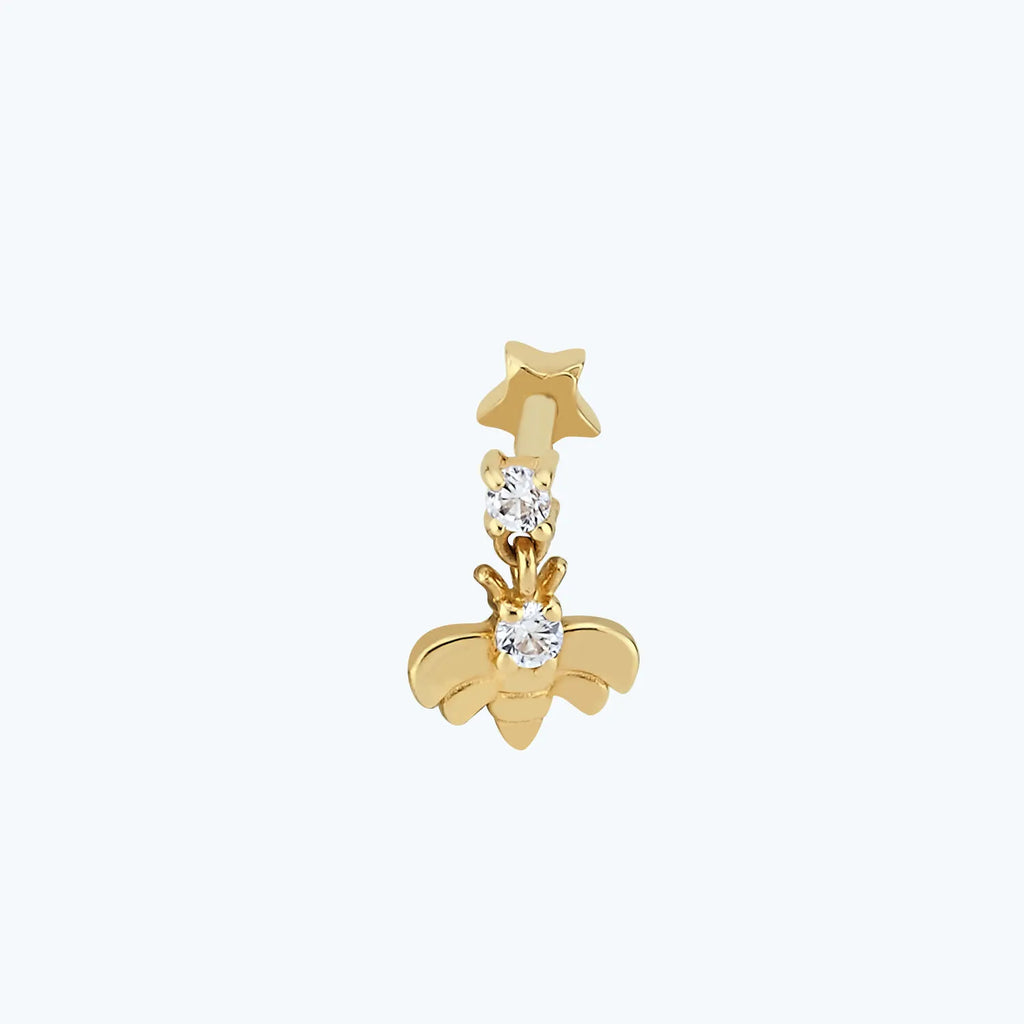 Gold Biene Tragus Piercing