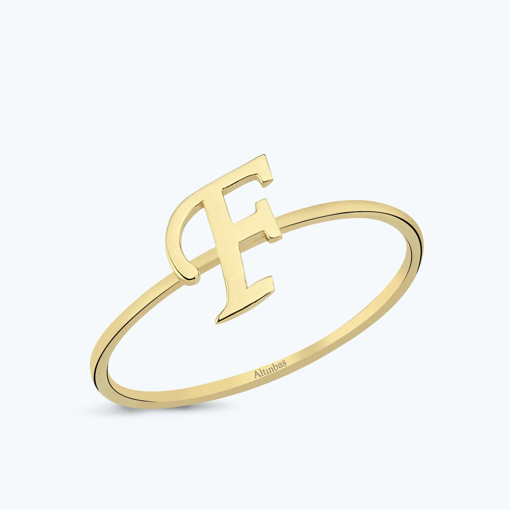 Bague Or Lettre F