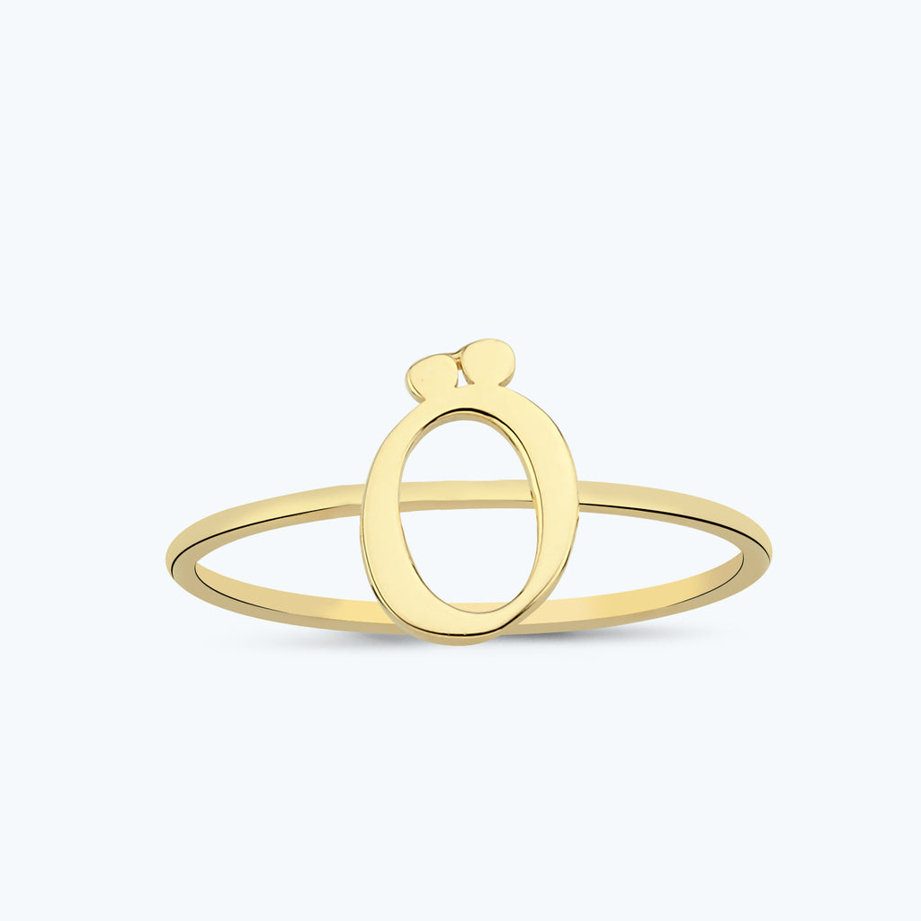 Letter Ö Gold Ring