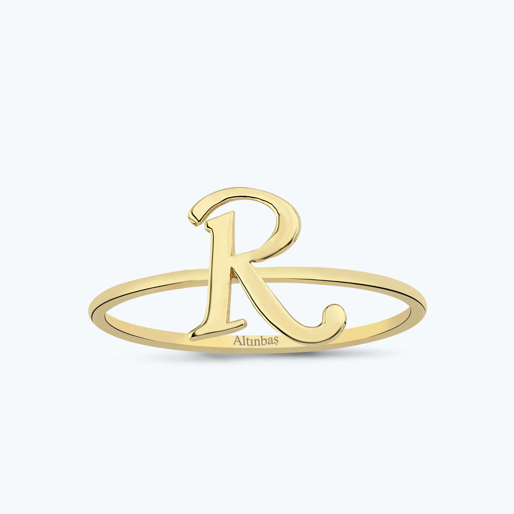 Bague Or Lettre R