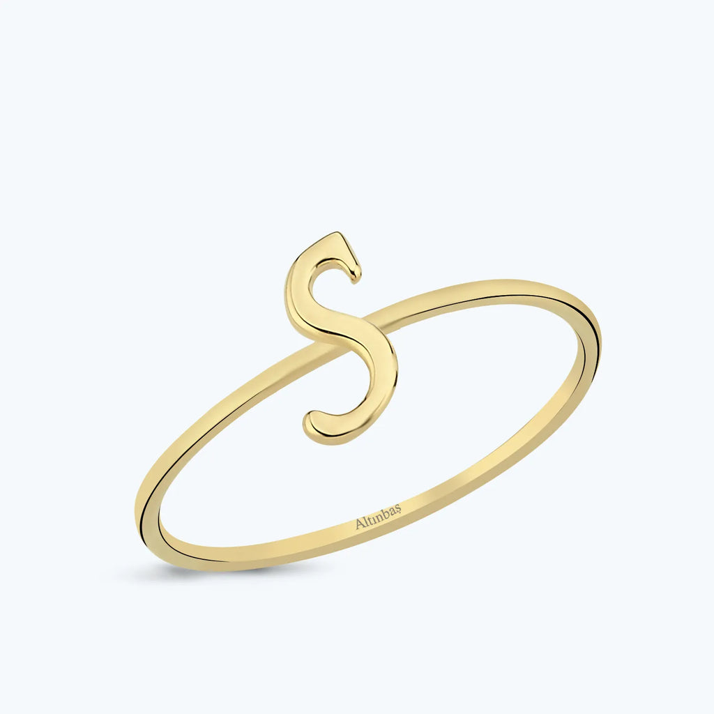 Bague Or Lettre S