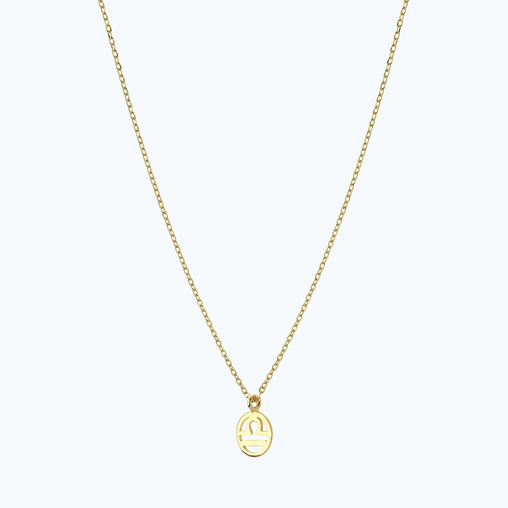 Zodiac Sign Libra Gold Necklace