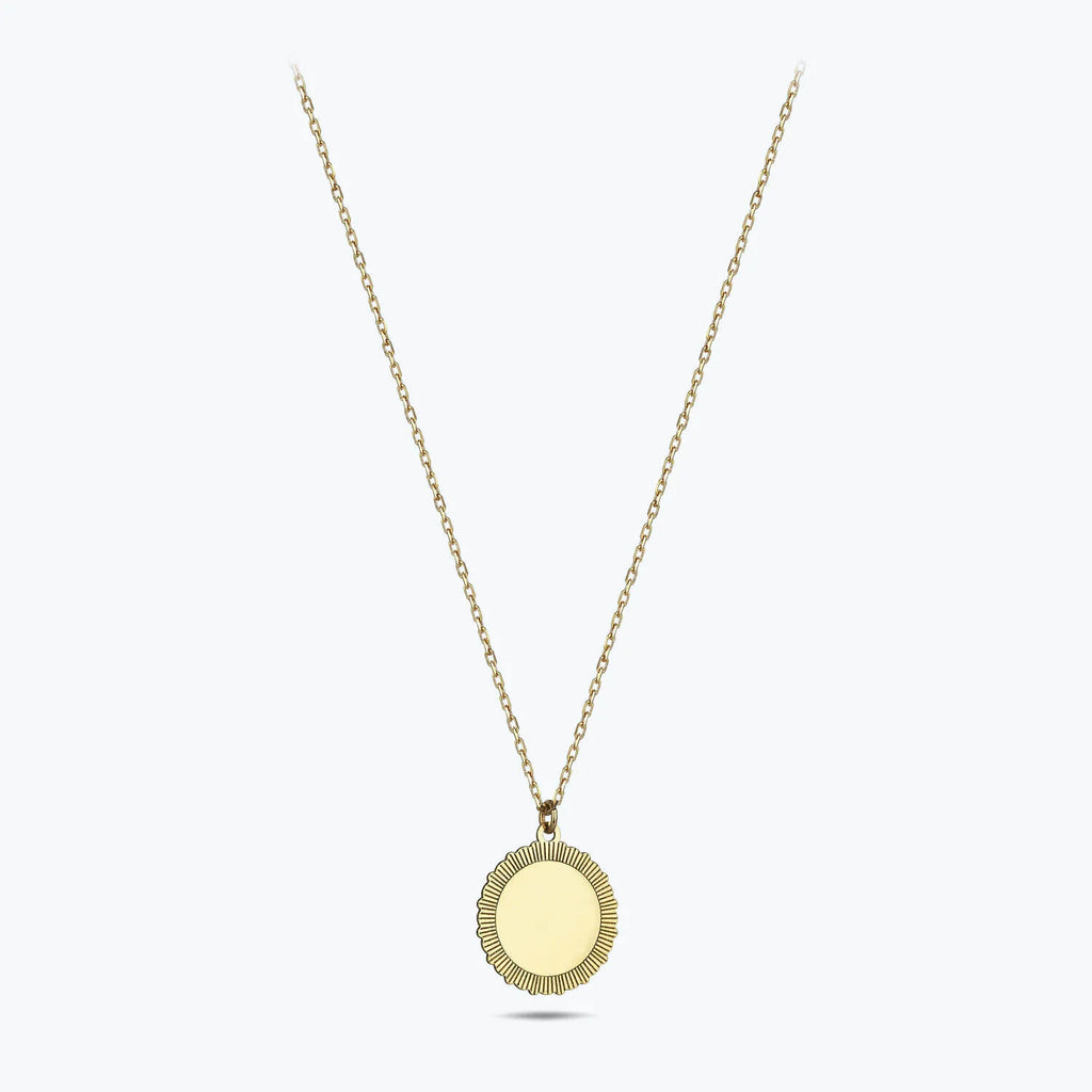 Altinbas Life Plate Gold Necklace