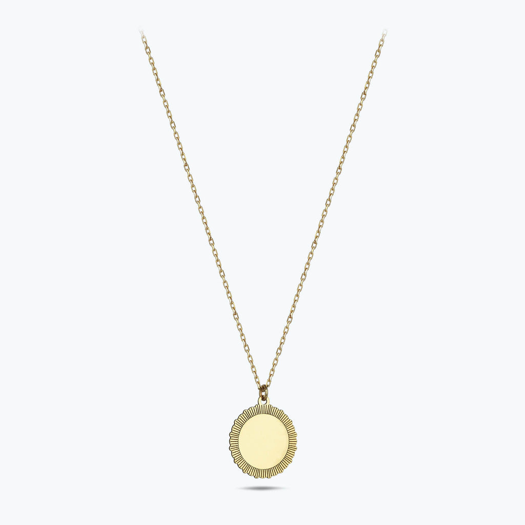 Altinbas Life Plate Gold Necklace