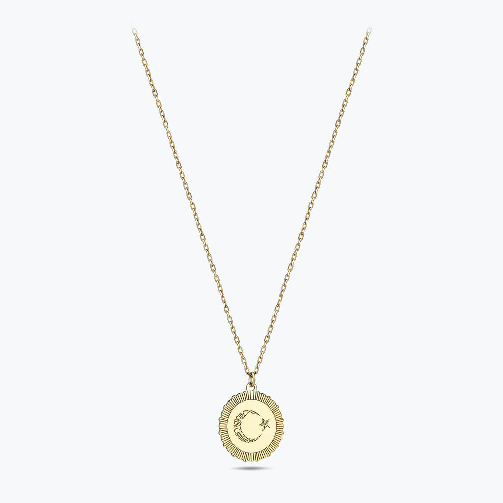 Altinbas Life Moon and Star Gold Necklace