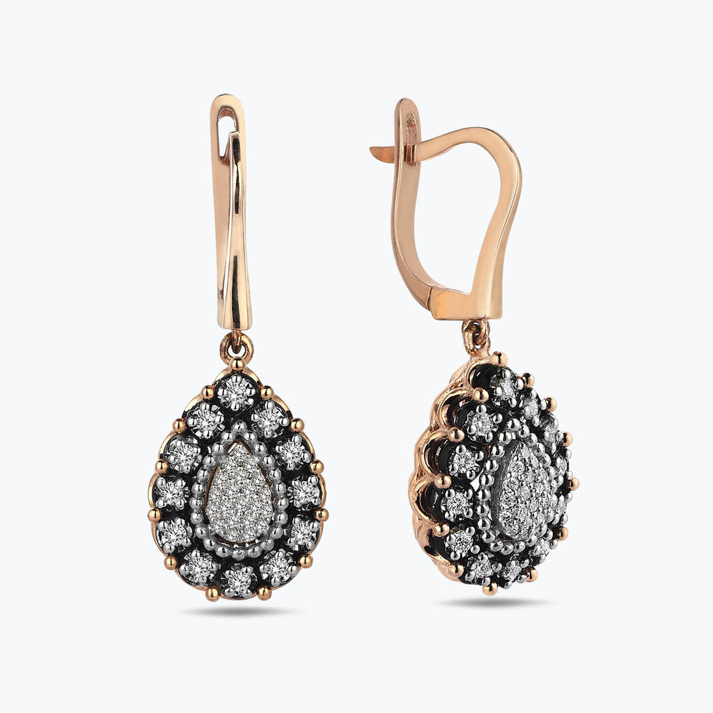 Rose Cut Diamond Earrings