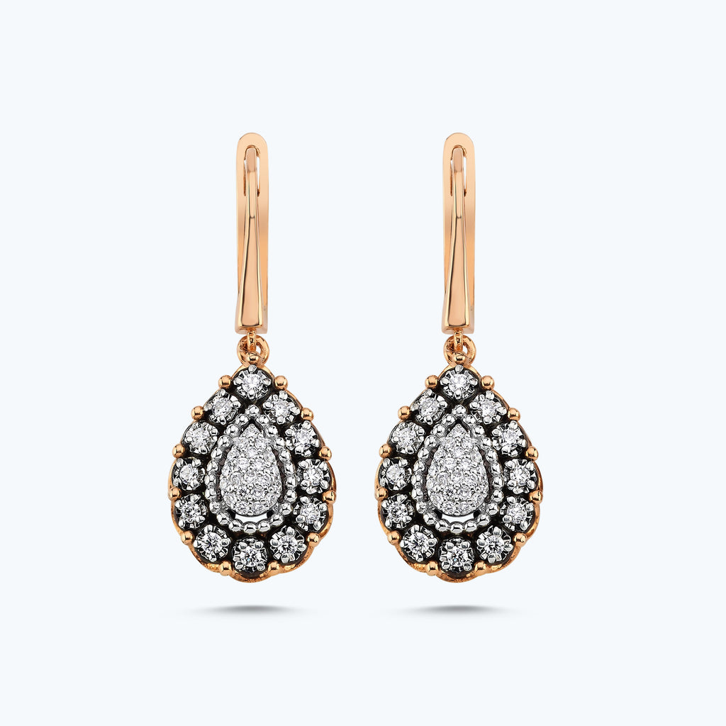 Rose Cut Diamond Earrings