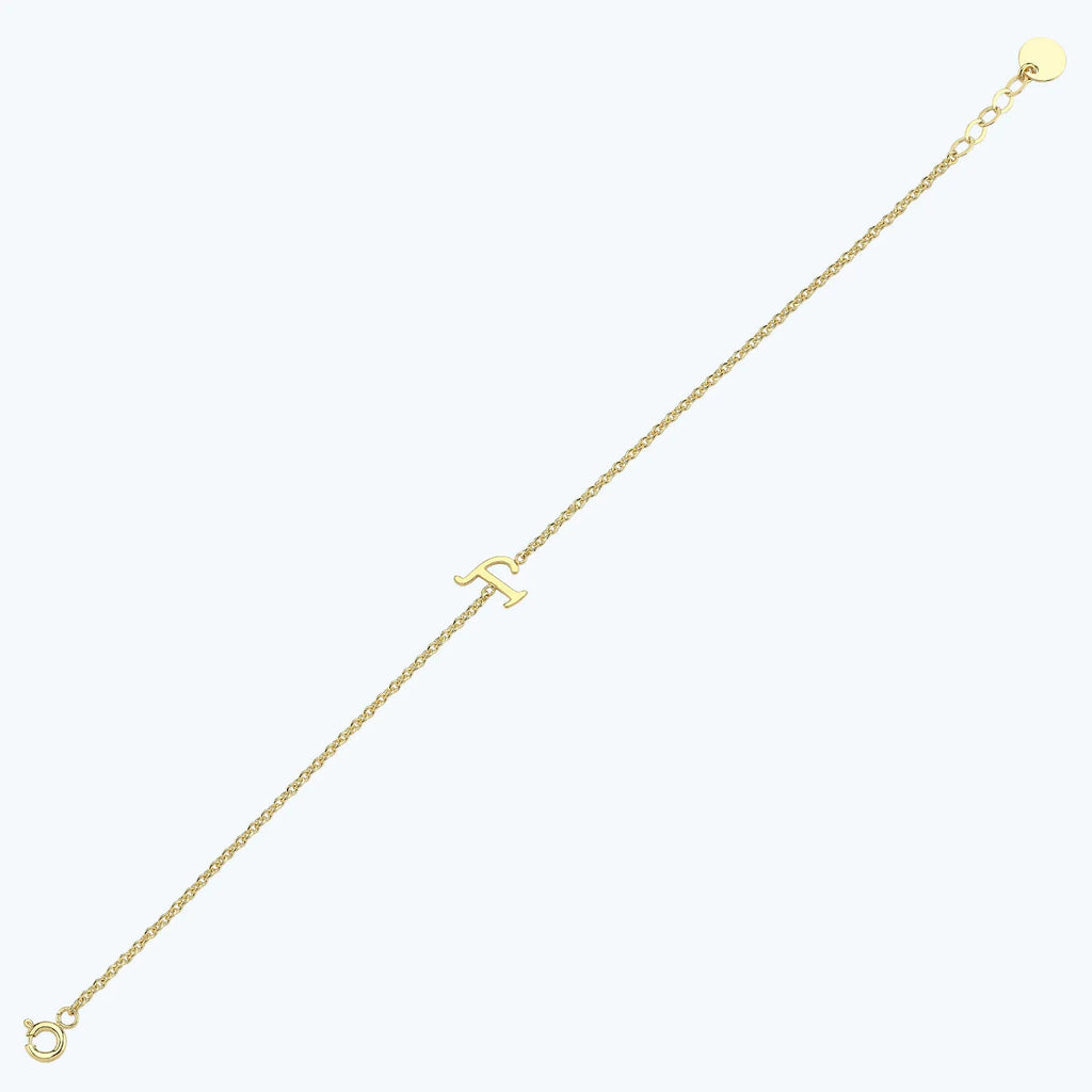 Letter T Gold Bracelet