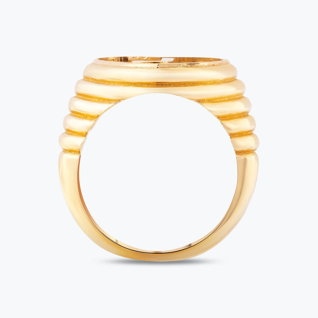 Marin Letter J Gold Ring