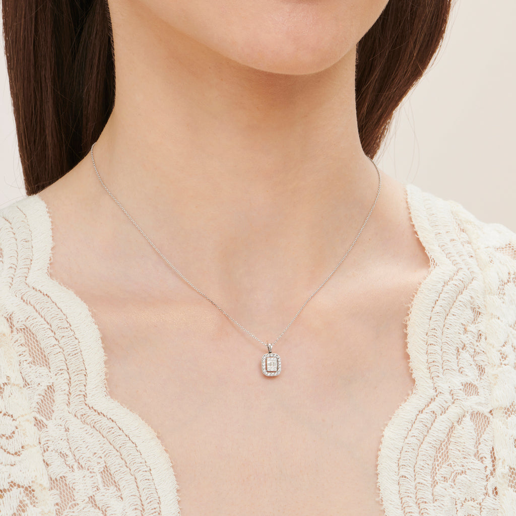 Baguette Diamond Necklace