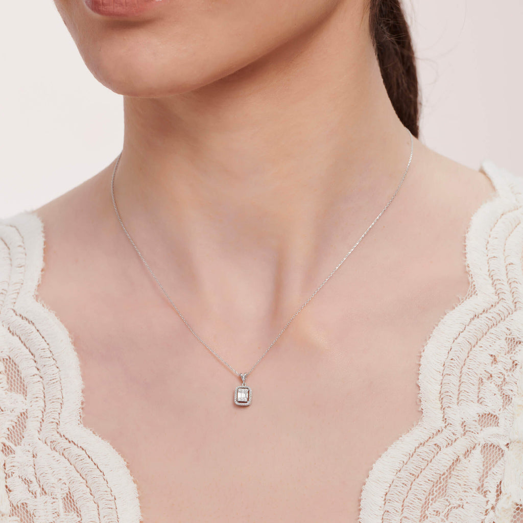 Baguette Diamond Necklace