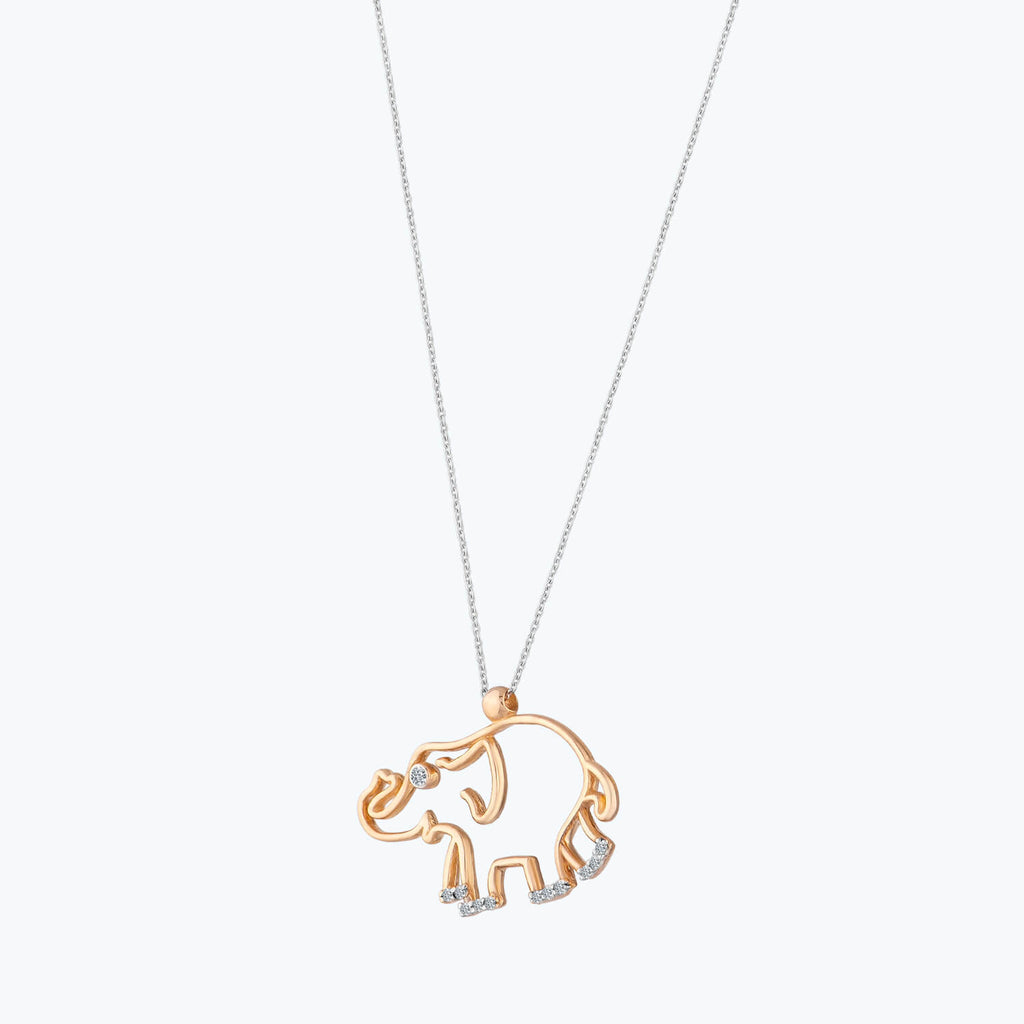 Elephant Diamond  Necklace- Surprise