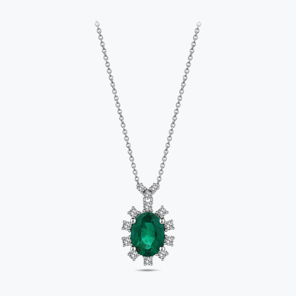 Collier Diamant Émeraude