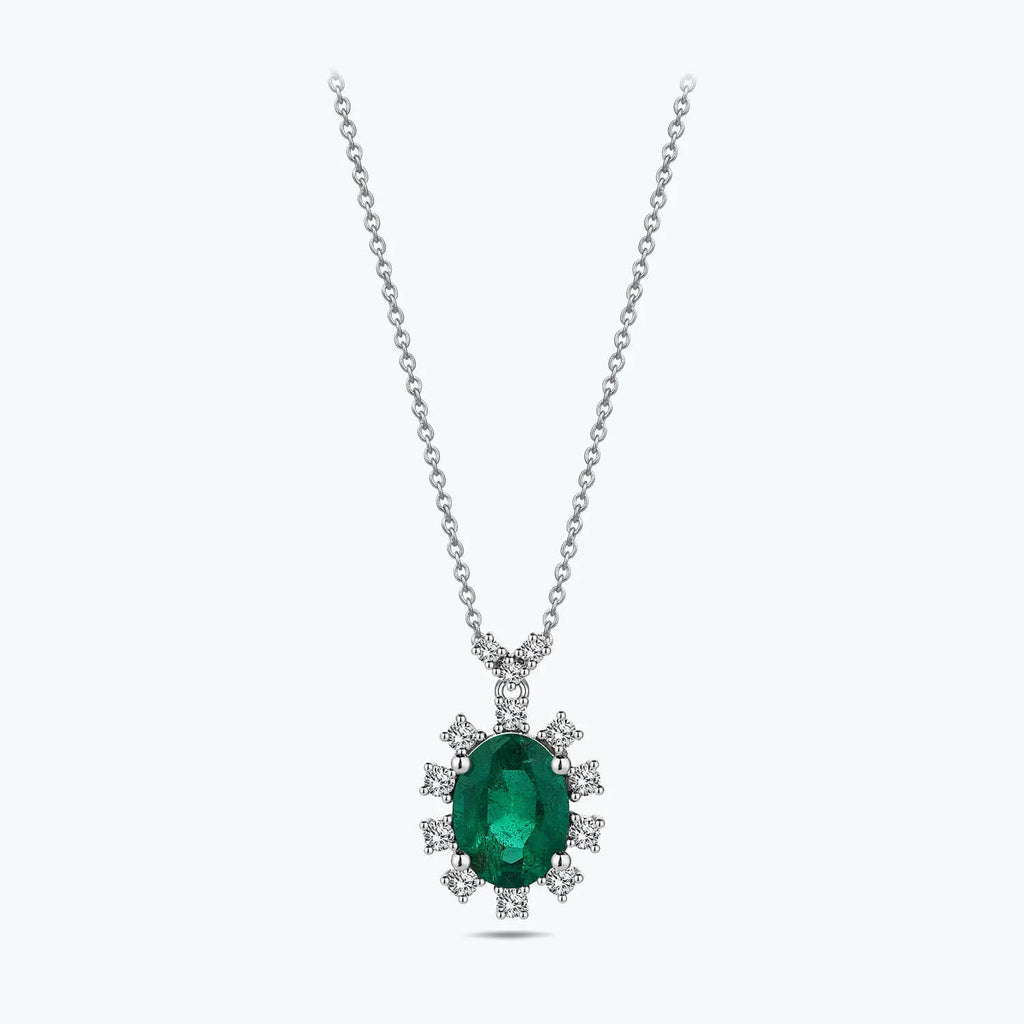 Collier Diamant Émeraude