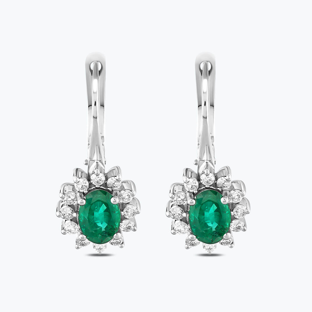 Emerald Diamond Earrings