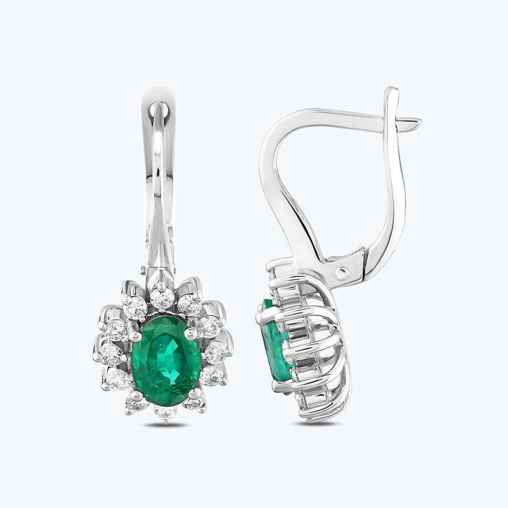 Emerald Diamond Earrings