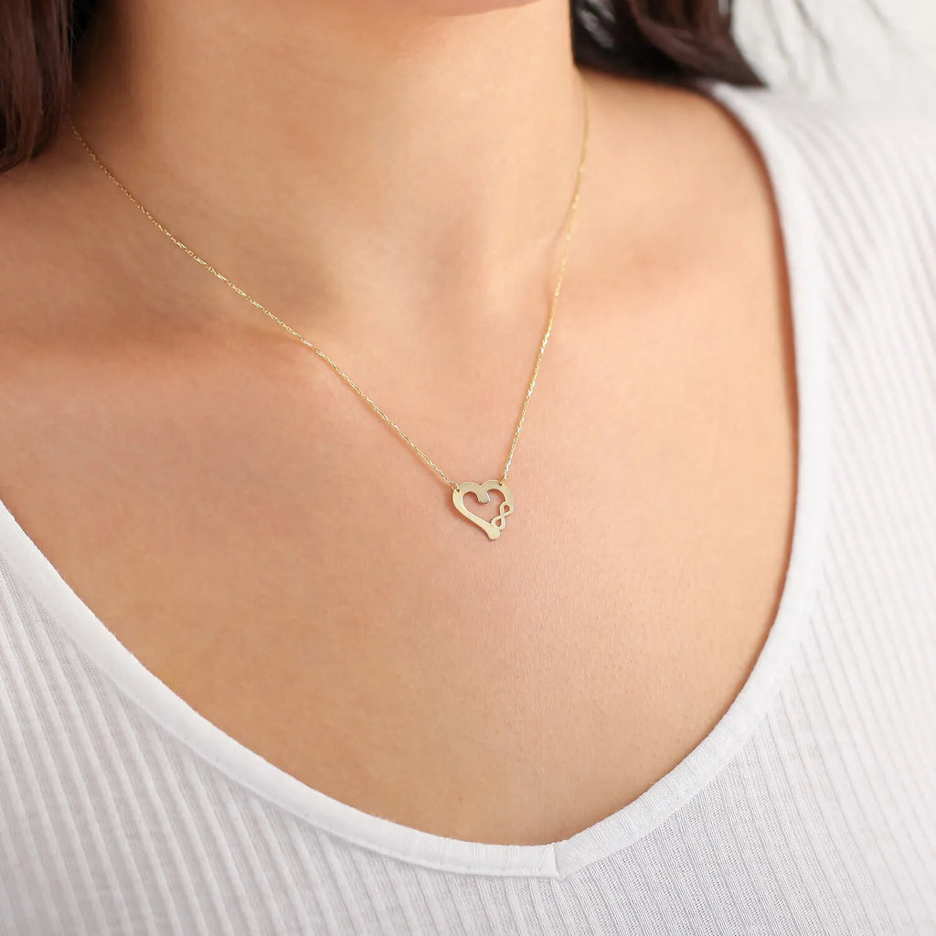 Heart Infinity Gold Necklace